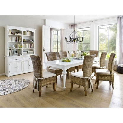 NOVASOLO Provence White Painted Rectangular Dining Table 240 cm T784 - White Tree Furniture