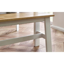 JULIAN BOWEN LINWOOD Small Dining Bench White & Natural LIN003 - White Tree Furniture