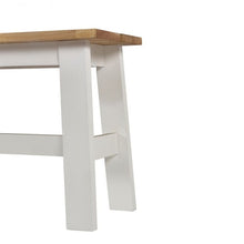 JULIAN BOWEN LINWOOD Small Dining Bench White & Natural LIN003 - White Tree Furniture