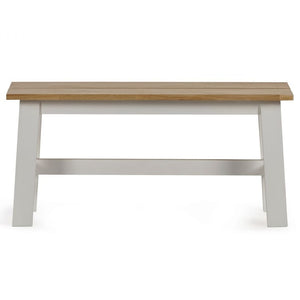 JULIAN BOWEN LINWOOD Small Dining Bench White & Natural LIN003 - White Tree Furniture