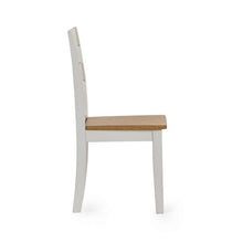 JULIAN BOWEN LINWOOD Set of 2 Dining Chairs in White & Natural Finish LIN002 - White Tree Furniture