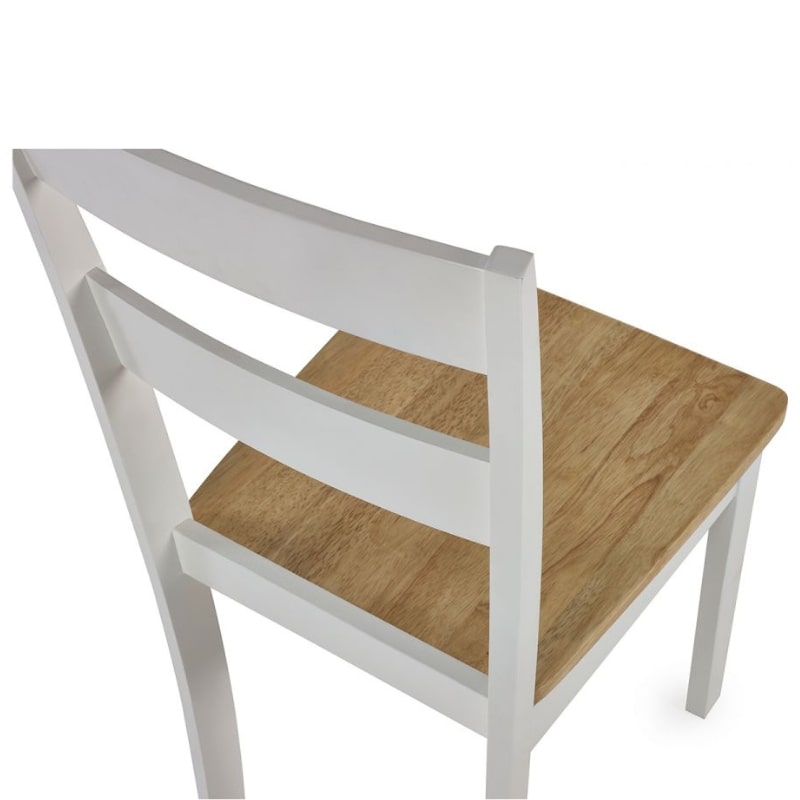 Shop Linwood Set of 2 Dining Chairs in White & Natural Wood. Timeless design, open ladder backrest, complements Linwood tables.