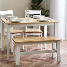 JULIAN BOWEN LINWOOD Small Dining Table in Oak Effect Top LIN001 - White Tree Furniture