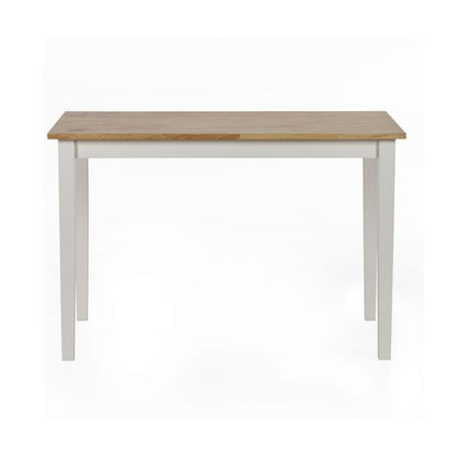 Shop the LINWOOD Small Dining Table in White & Natural Oak Effect Top. Natural oak effect top, white legs. Perfect for smaller spaces.