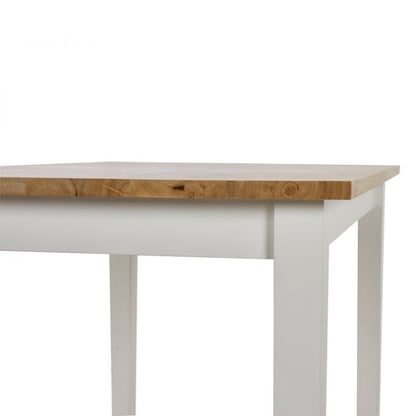 Shop the LINWOOD Small Dining Table in White & Natural Oak Effect Top. Natural oak effect top, white legs. Perfect for smaller spaces.