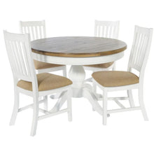 Ancient Mariner Reclaimed White Painted Round Pedestal Dining Table - White Tree Furniture