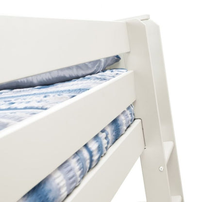 JULIAN BOWEN MAINE Surf White Bunk Bed for Kids with Scandinavian design, featuring a sturdy wooden frame and ladder, ideal for a kids' bedroom.