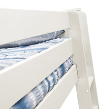 JULIAN BOWEN MAINE Surf White Bunk Bed for Kids with Scandinavian design, featuring a sturdy wooden frame and ladder, ideal for a kids' bedroom.