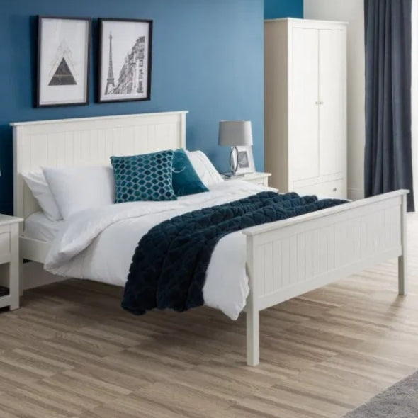 JULIAN BOWEN Maine White Bed Frame in Surf White Lacquer Finish