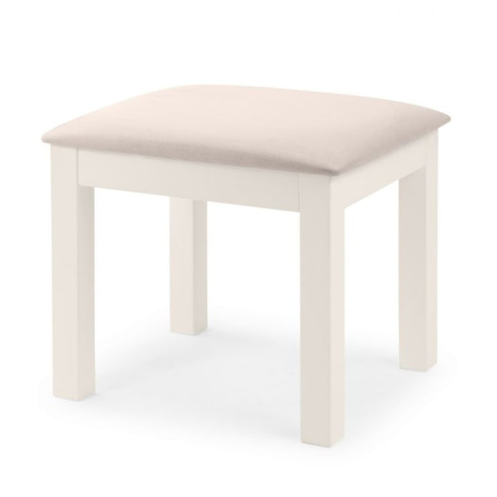 JULIAN BOWEN MAINE Dressing Table Stool in Surf White - White Tree Furniture