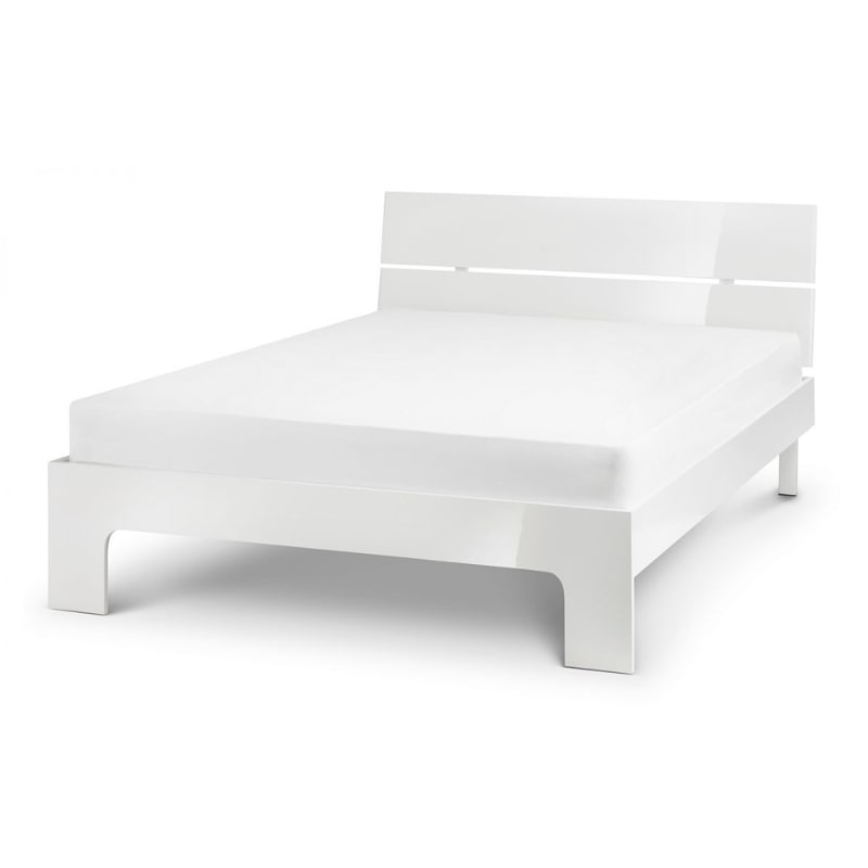 JULIAN BOWEN MANHATTAN High Gloss White Bed - White Tree Furniture