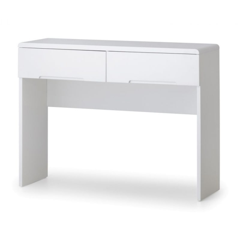 JULIAN BOWEN MANHATTAN High Gloss White Dressing Table MAN209 - White Tree Furniture