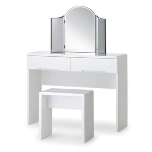 JULIAN BOWEN MANHATTAN High Gloss White Dressing Table MAN209 - White Tree Furniture