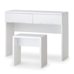 JULIAN BOWEN MANHATTAN High Gloss White Dressing Table MAN209 - White Tree Furniture