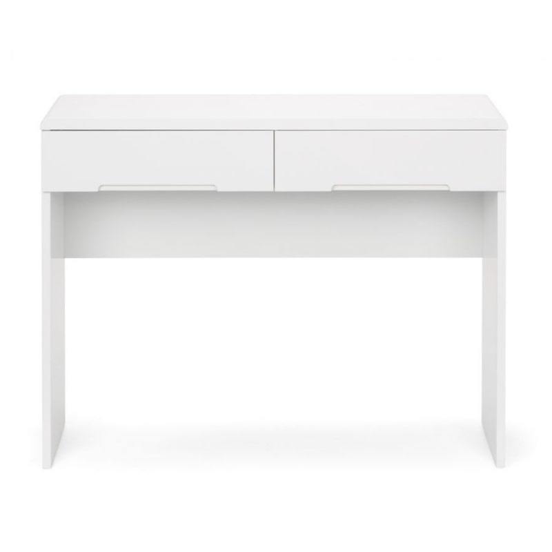 JULIAN BOWEN MANHATTAN High Gloss White Dressing Table MAN209 - White Tree Furniture