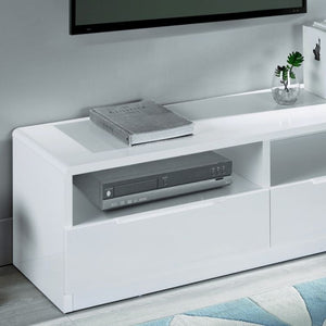 JULIAN BOWEN MANHATTAN High Gloss White Media Unit MAN305 - White Tree Furniture