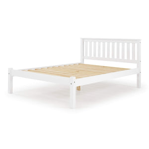 Manila LFE White Painted Pine Double Bed - White Tree Furniture