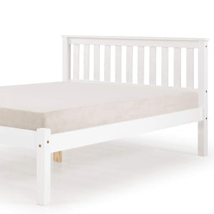 Manila LFE White Painted Pine Double Bed - White Tree Furniture