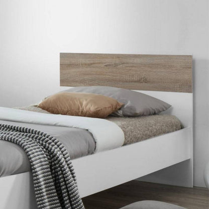 Mapleton Single Bed in White & Oak Effect - White Tree Furniture