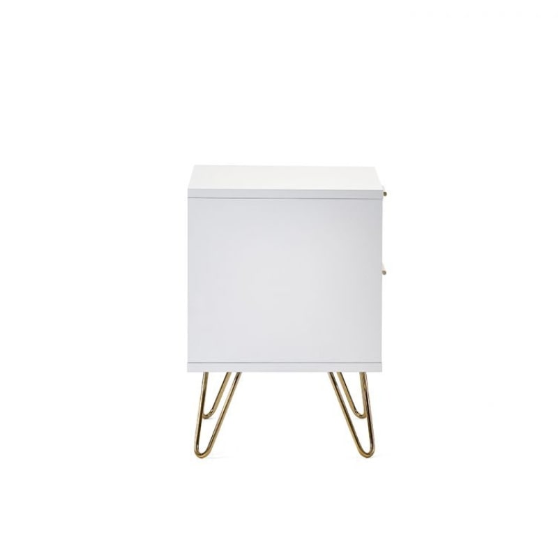 JULIAN BOWEN MURANO 2 Drawer Bedside in Matte White MUR001 - White Tree Furniture