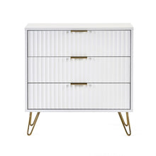 JULIAN BOWEN MURANO 3 Drawer Chest in Matte White MUR002 - White Tree Furniture