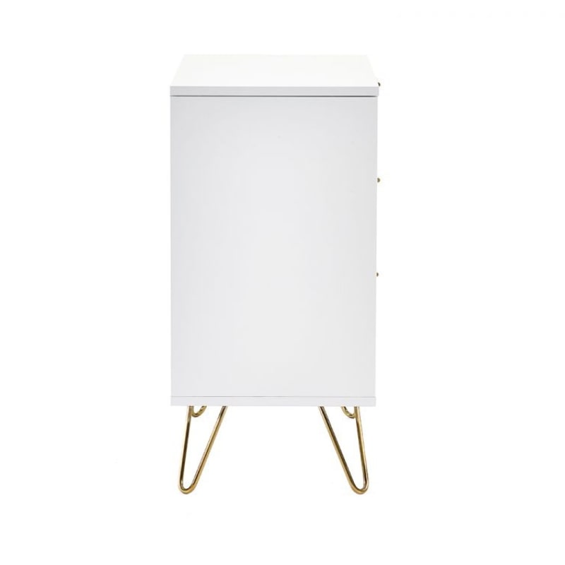 JULIAN BOWEN MURANO 3 Drawer Chest in Matte White MUR002 - White Tree Furniture