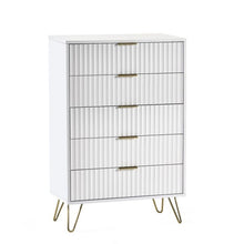 JULIAN BOWEN MURANO 5 Drawer Matte White Bedroom Dresser