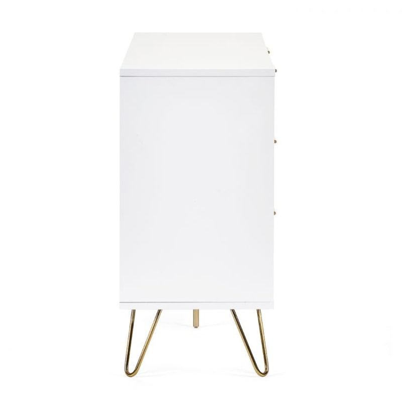 JULIAN BOWEN MURANO 6 Drawer Chest in Matte White MUR005 - White Tree Furniture