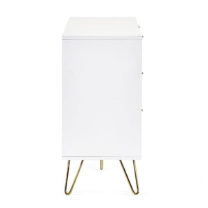 JULIAN BOWEN MURANO 6 Drawer Chest in Matte White MUR005 - White Tree Furniture