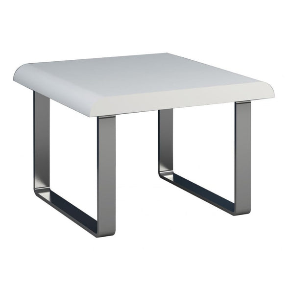 Newline High Gloss Lamp Table in White & Grey - White Tree Furniture