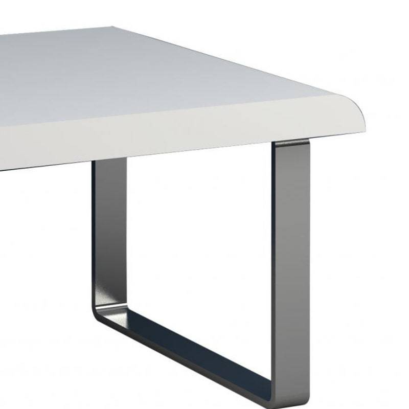 Newline High Gloss Lamp Table in White & Grey - White Tree Furniture