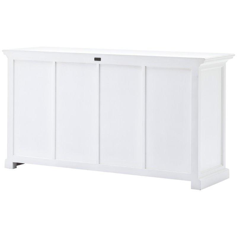 HALIFAX White Sideboard with 4 Rattan Baskets B189 - White Tree Furniture