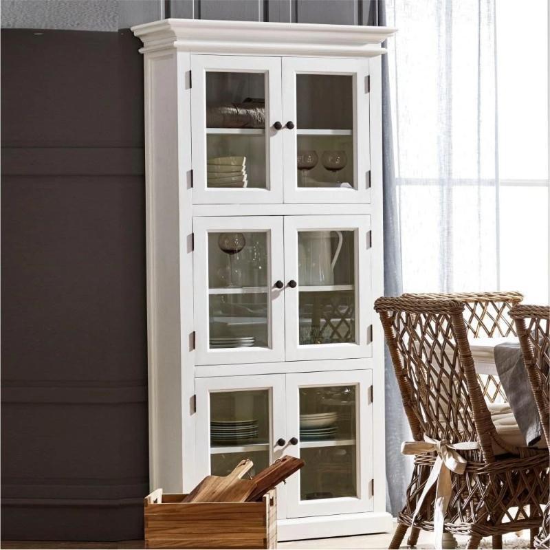 NOVASOLO HALIFAX Tall White Kitchen Pantry Cabinet CA610 - White Tree Furniture