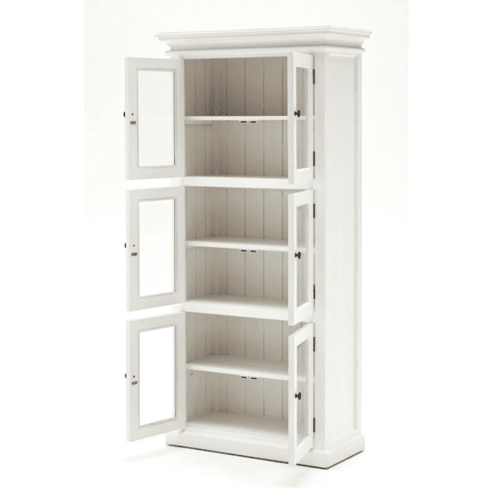 NOVASOLO HALIFAX Tall White Kitchen Pantry Cabinet