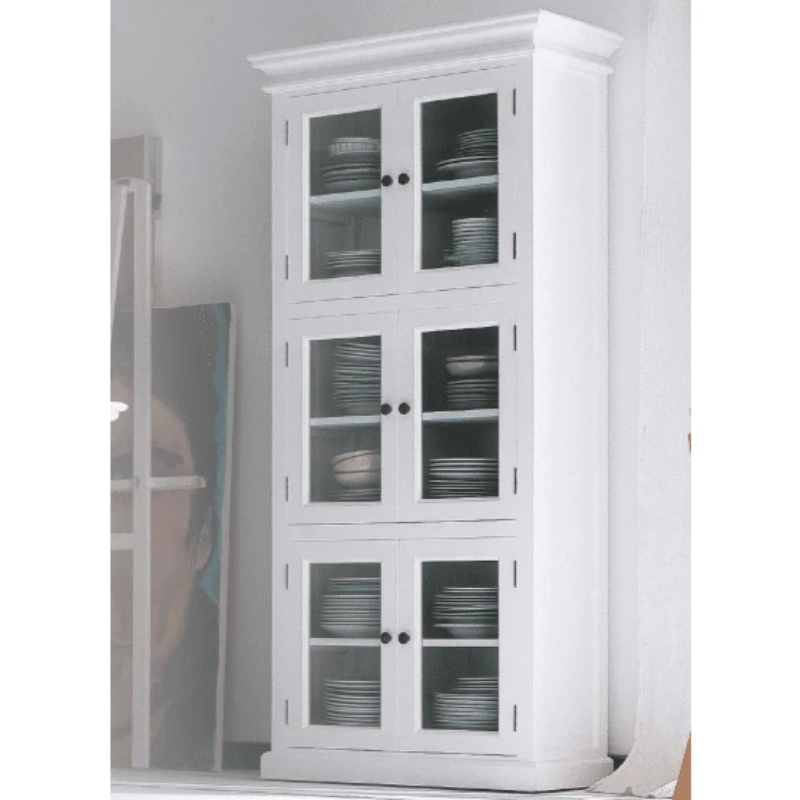 NOVASOLO HALIFAX Tall White Kitchen Pantry Cabinet