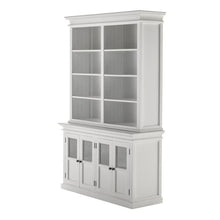 NOVASOLO Halifax White Painted Hutch Unit w/ 4 Glass Doors BCA612 - White Tree Furniture