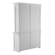 NOVASOLO Halifax White Painted Hutch Unit w/ 4 Glass Doors BCA612 - White Tree Furniture