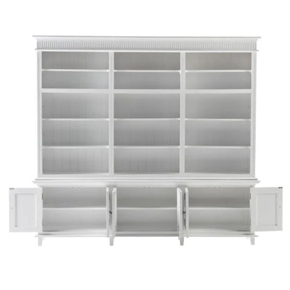 NOVASOLO SKANSEN Extra Large White Bookcase with Cupboards CA644