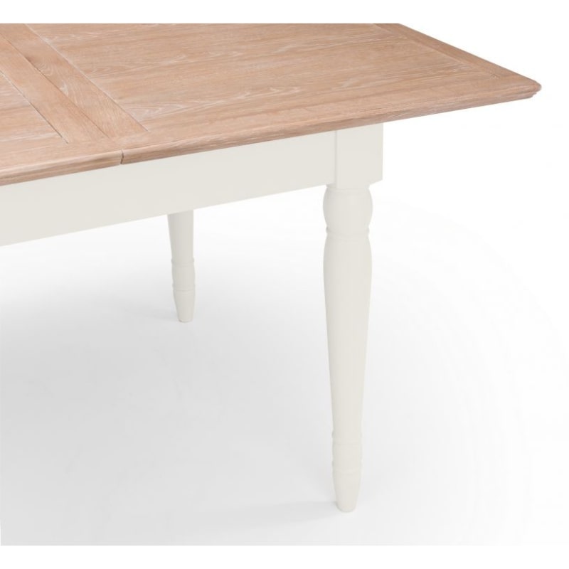 Julian Bowen PROVENCE Extending Dining Table w/ Limed Oak Effect Top PRO101 - White Tree Furniture