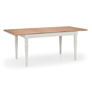 Julian Bowen PROVENCE Extending Dining Table w/ Limed Oak Effect Top PRO101 - White Tree Furniture