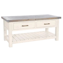 Ancient Mariner Coastal Distressed White Upcycled Coffee Table - White Tree Furniture