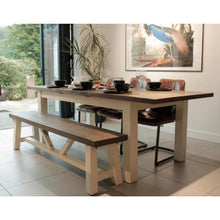 ANCIENT MARINER RECLAIMED Coastal Distressed White Extending Dining Table 140cm - 190cm - White Tree Furniture