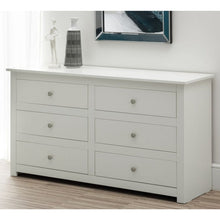 JULIAN BOWEN RADLEY Wide 6 Drawer White Bedroom Dresser