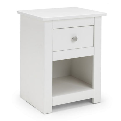 JULIAN BOWEN RADLEY 1 Drawer Bedside Cabinet in Surf White Lacquer - White Tree Furniture