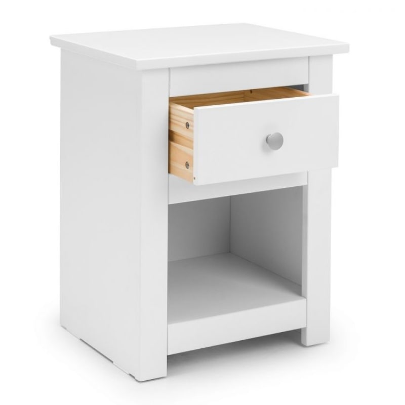 JULIAN BOWEN RADLEY 1 Drawer Bedside Cabinet in Surf White Lacquer - White Tree Furniture