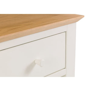 JULIAN BOWEN SALERNO Shaker Ivory & Oak 1 Drawer Bedside SAL301 - White Tree Furniture