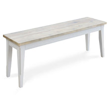 Baumhaus Signature Grey Dining Bench 130cm with Limed Wood Top CFF03A - White Tree Furniture