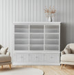 NOVASOLO SKANSEN Extra Large White Bookcase with Cupboards CA644