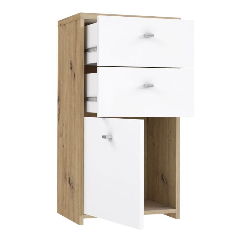 Best Chest Storage Cabinet in Artisan Oak / White - White Tree Furniture