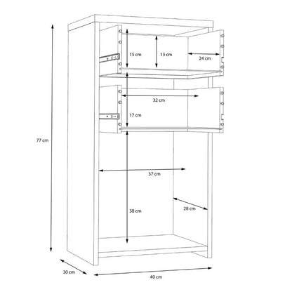 Best Chest Storage Cabinet in Artisan Oak / White - White Tree Furniture